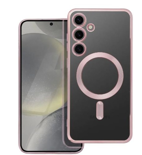 Capa Electro Mag compatível com MagSafe para Samsung S24 Plus rose gold